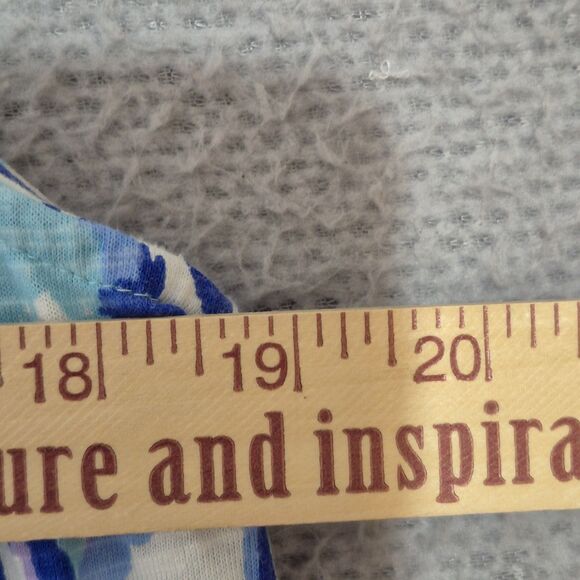 Lilly Pulitzer Women's Sleeveless Serene Blue Tropical Me Print Dev Dress L - Picture 7 of 11